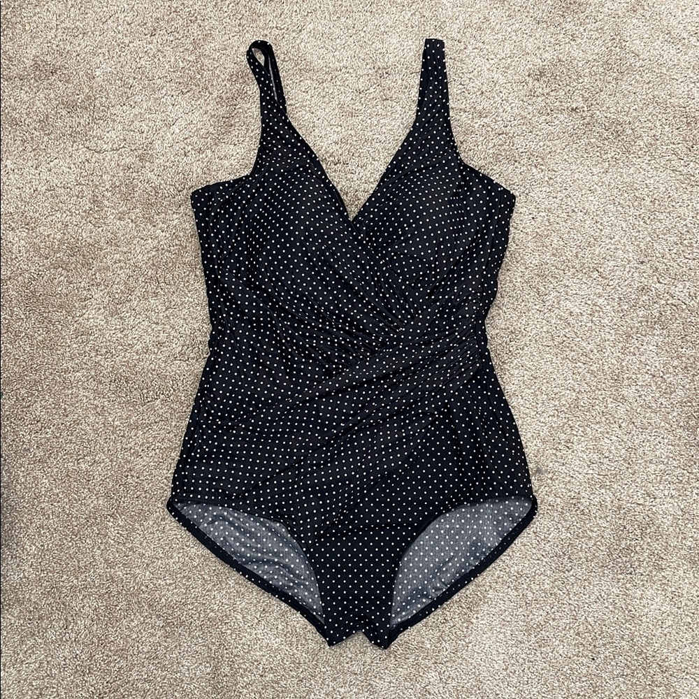 Miraclesuit Oceanus Pin Point One-Piece Swimsuit - Picture 3 of 9